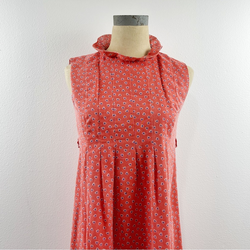 Vintage Mid Century Smock Dress Toby For Young Hawaii Heart Pattern